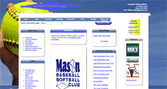 Desktop Screenshot of masonsoftball.org