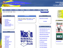 Tablet Screenshot of masonsoftball.org